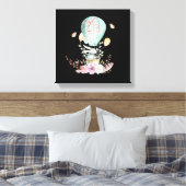 Toile Whimsical Bunny Riding in a Hot Air Balloon (Insitu(Chambre))