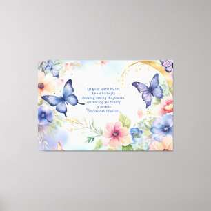 Toile Whimsical Floral Butterfly Art Beauté intemporelle