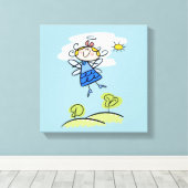Toile Whimsical Happy Flying Angel Fairy (Insitu (Plancher de Bois))