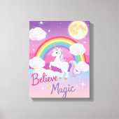 Toile Whimsical Magical Unicorn Illustration (Recto)