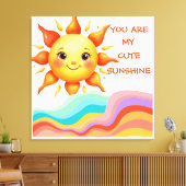 Toile Whimsical Waves Sunshine Nursery (Insitu(Salon))