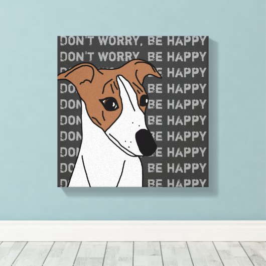 Toile Whippet chien pop art (Insitu (Plancher de Bois))