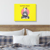 Toile Whippet Coffee Time – Chien Ancien Original (Insitu(Chambre))