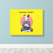 Toile Whippet Coffee Time – Chien Ancien Original (Insitu (Plancher de Bois))