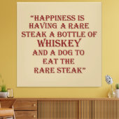 Toile Whiskey cite d'étranges paroles d'alcool (Insitu(Salon))