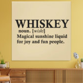 Toile Whiskey, définition citations amusantes pour boire (Insitu(Salon))