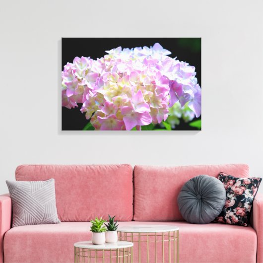 Toile Whisper du matin - Hydrangea violet (Insitu(Salon))