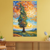 Toile Whispering Cypress at Sunset (Insitu(Salon))