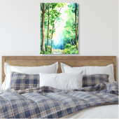 Toile Whispering Woods : une scène d'aquarelle (Insitu(Chambre))