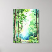 Toile Whispering Woods : une scène d'aquarelle (Recto)