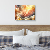 Toile Whispers of Light Abstract Flow in Golden Clouds (Insitu(Chambre))