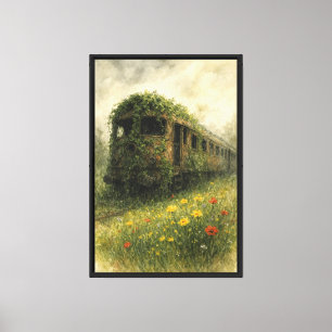 Toile Whispers of Nature : Le train oublié