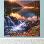 Toile Whispers of the Alpine Sunset (Insitu (Plancher de Bois))