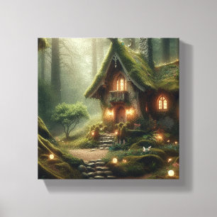 Toile Whispers of the Enchanted Glen : Le Cottag de la f