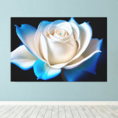Toile White and Blue Rose (Insitu (Plancher de Bois))