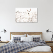 Toile White German Shepherd in the Snow (Insitu(Chambre))