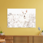 Toile White German Shepherd in the Snow (Insitu(Salon))
