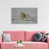 Toile White German Shepherd in the Snow (Insitu(Salon))