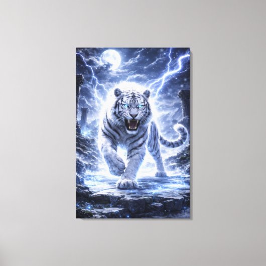 Toile White Tiger Ascension – Celestial Guardian | Man J (Recto)
