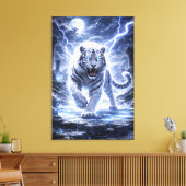 Toile White Tiger Ascension – Celestial Guardian | Man J (Insitu(Salon))