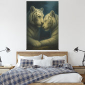 Toile White Tiger – Eternal Affection • Premium Fine Art (Insitu(Chambre))