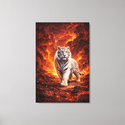 Toile White Tiger Fantasy Art | Man Jiang Hong Art Serie (Recto)