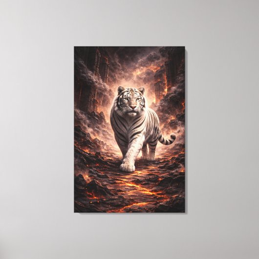 Toile White Tiger Fantasy Art | Man Jiang Hong Art Serie (Recto)