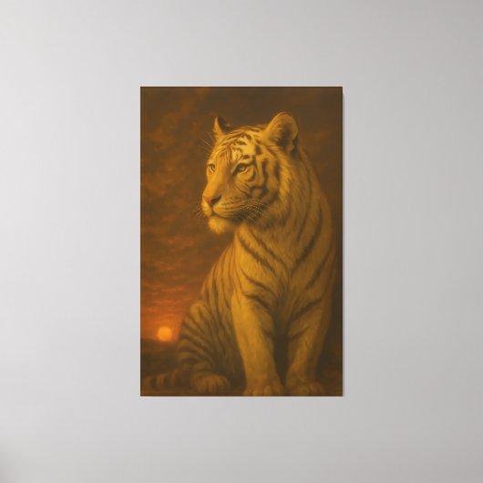 Toile White Tiger Fantasy Art – Mystic Jungle Light (Recto)