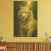 Toile White Tiger Fine Art – Majestic Portrait (Insitu(Salon))