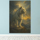 Toile White Tiger – Fine Art Print (Insitu (Plancher de Bois))