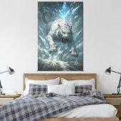 Toile White Tiger – Frost King Ice Burst Descent – ManJi (Insitu(Chambre))