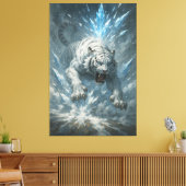 Toile White Tiger – Frost King Ice Burst Descent – ManJi (Insitu(Salon))