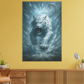 Toile White Tiger – Frost King Ice Burst Descent – ManJi (Insitu(Salon))
