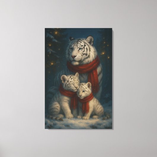 Toile White Tiger – Guardian of Light – ManJiangHong Art (Recto)