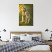 Toile White Tiger – Guardian of Light – ManJiangHong Art (Insitu(Chambre))