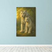 Toile White Tiger – Guardian of Light – ManJiangHong Art (Insitu (Plancher de Bois))