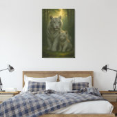 Toile White Tiger – Guardian of Light – ManJiangHong Art (Insitu(Chambre))