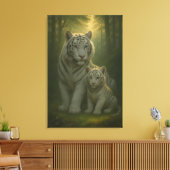 Toile White Tiger – Guardian of Light – ManJiangHong Art (Insitu(Salon))