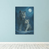 Toile White Tiger – Guardian of Light – ManJiangHong Art (Insitu (Plancher de Bois))
