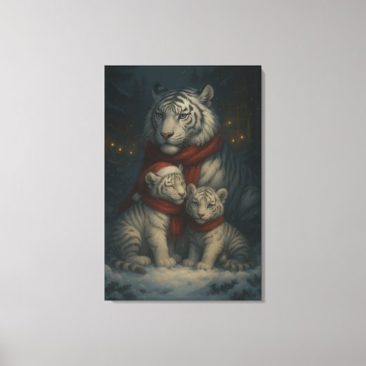Toile White Tiger – Guardian of Light – ManJiangHong Art (Recto)