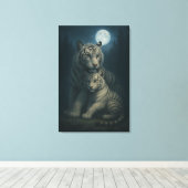 Toile White Tiger – Guardian of Light – ManJiangHong Art (Insitu (Plancher de Bois))