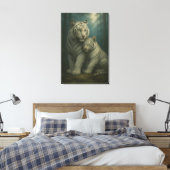 Toile White Tiger – Guardian of Light – ManJiangHong Art (Insitu(Chambre))