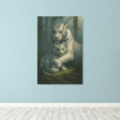 Toile White Tiger – Guardian of Light – ManJiangHong Art (Insitu (Plancher de Bois))