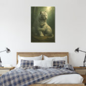 Toile White Tiger – Guardian of Light – ManJiangHong Art (Insitu(Chambre))
