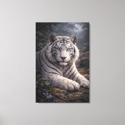 Toile White Tiger in Motion – ManJiangHong Art Series (Recto)