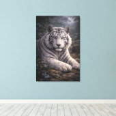 Toile White Tiger in Motion – ManJiangHong Art Series (Insitu (Plancher de Bois))