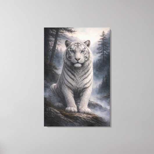 Toile White Tiger in Motion – ManJiangHong Art Series (Recto)