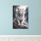 Toile White Tiger in Motion – ManJiangHong Art Series (Insitu (Plancher de Bois))