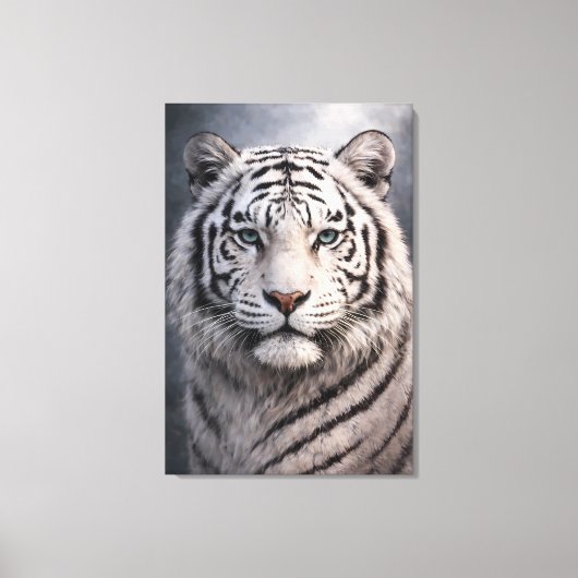 Toile White Tiger in Motion – ManJiangHong Art Series (Recto)