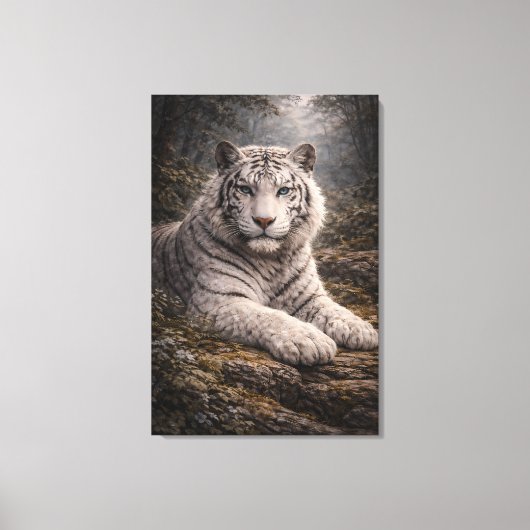Toile White Tiger in Motion – ManJiangHong Art Series (Recto)